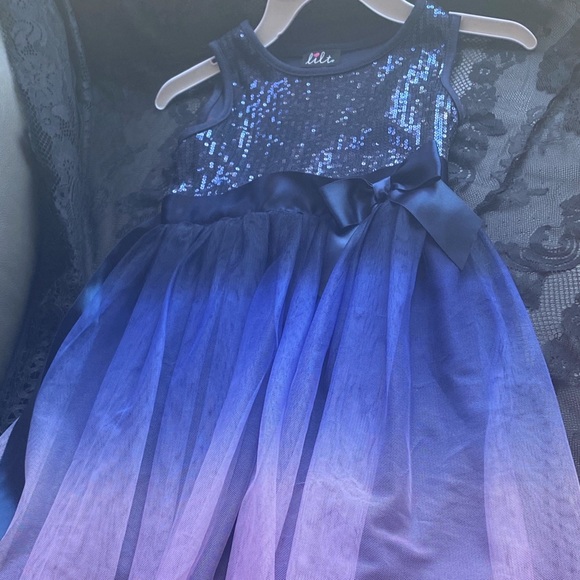 Blue,purple and pink Sequence tutu dress size 5T - Picture 2 of 2
